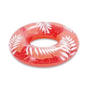 Play Day Inflatable Printed Swim Tube Pool Float, Red Orange